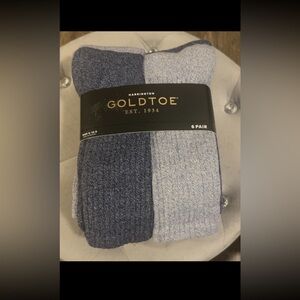 Gold Toe Athletic Crew Socks Extended Size 6-12.5 (6-Pack) Denim Tones